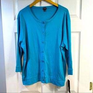 Rafaella brand women’s sweater size 2X blue new with tags